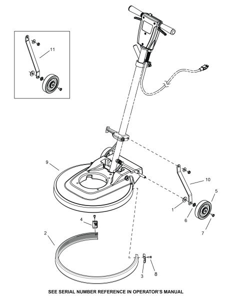 KÄRCHER Professional Ersatzteile Bodenreiniger BDS 51/175 C 115V 1.009-095.0 GRP, CHASSIS