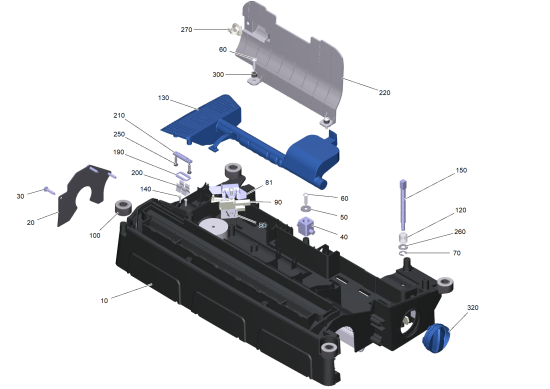 KÄRCHER Professional Ersatzteile Bodenreiniger TURNADO 45 1.783-464.0 Buerstengehaeuse kpl. blau