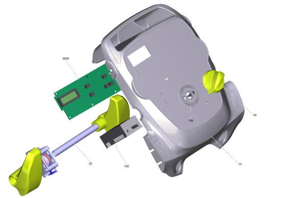 KÄRCHER Professional Ersatzteile Bodenreiniger B 40 C Bp Pack Classic+115Ah+R55+V900 1.533-266.0 Abdeckung Bedienfeld kpl. B40C Classic