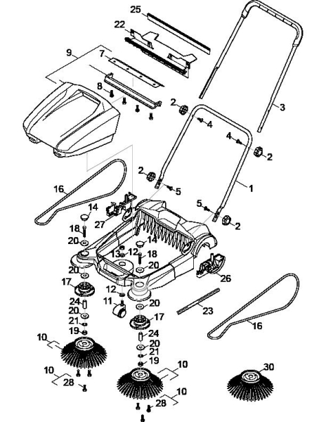 KÄRCHER Ersatzteile Kehrmaschine S 650 2 in 1 1.766-307.0 Einzelteile
