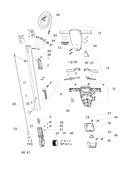 KÄRCHER Professional Ersatzteile Bodenreiniger BDP 43/400 C 1.291-251.0 Handgriff