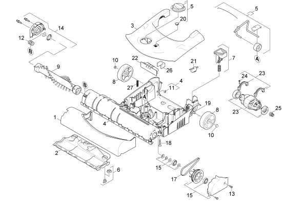 KÄRCHER Professional Ersatzteile Sauger CV 38/2  EU 1.033-312.0 Buerstenkopf