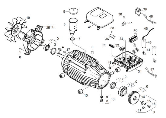 KÄRCHER Professional Ersatzteile Hochdruckreiniger Heisswasser HDS 7/12-4 MX EU 1.077-906.0 Motor