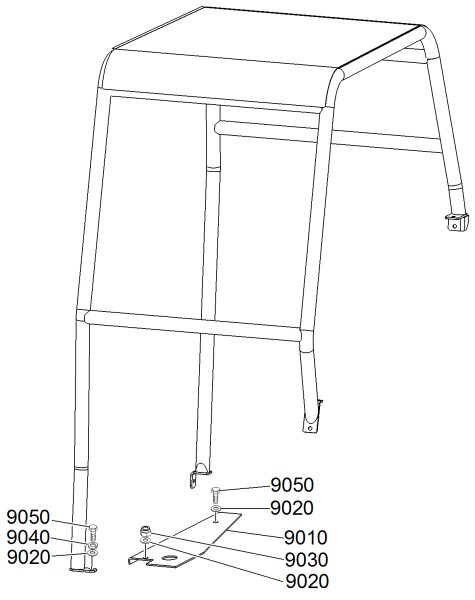 KÄRCHER Professional Ersatzteile Bodenreiniger B 300 R I 1.480-235.2 Schutzdach niedrig komplett