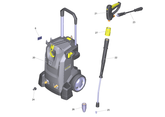 KÄRCHER Professional Ersatzteile Hochdruckreiniger Kaltwasser HD 8/18-4M Plus EU 1.524-972.0 ETL HD 8/18-4 M Plus