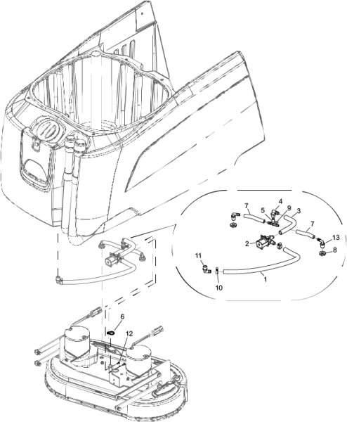 KÄRCHER Professional Ersatzteile Bodenreiniger Chariot CS26 Entire Family BOM 0.223-239.0 Solution System - Disk