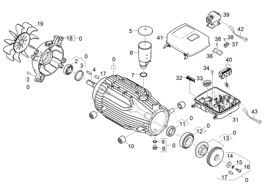 KÄRCHER Professional Ersatzteile Hochdruckreiniger Heisswasser HDS 8/18-4 MX EU-I 1.077-910.0 Motor