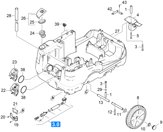 KÄRCHER Professional Ersatzteile Hochdruckreiniger Heisswasser HDS 9/18-4 M EU-I 1.077-911.0 Gehaeuse Unterteil
