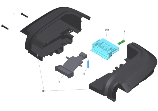 KÄRCHER Ersatzteile Hochdruckreiniger K 2 Battery Set *EU 1.117-220.0-A Gehaeuse oben kpl. K2 Battery