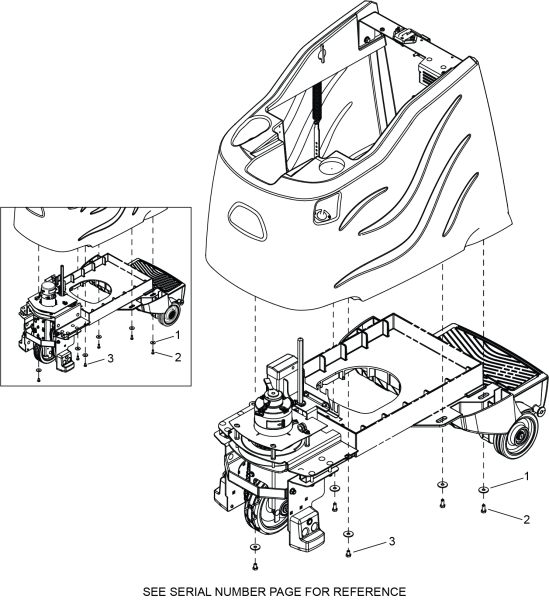 KÄRCHER Professional Ersatzteile Bodenreiniger CHARIOT iGLOSS 20 LB 1.002-036.0 BODY LOWER MOUNTING
