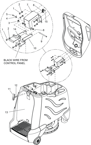 KÄRCHER Professional Ersatzteile Bodenreiniger CHARIOT iGLOSS 20 SB 1.002-032.0 CONSOLE - HINGE