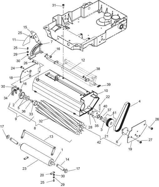 KÄRCHER Professional Ersatzteile Bodenreiniger 115V CADET 7 1.008-022.0 BRUSH ASSEMBLY