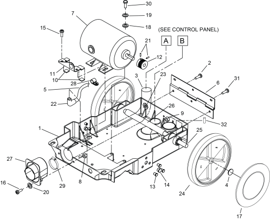 KÄRCHER Professional Ersatzteile Bodenreiniger 230V CADET 7 1.008-023.0 FRAME ASSEMBLY