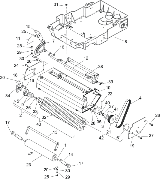 KÄRCHER Professional Ersatzteile Bodenreiniger 230V CADET 7 1.008-023.0 BRUSH ASSEMBLY
