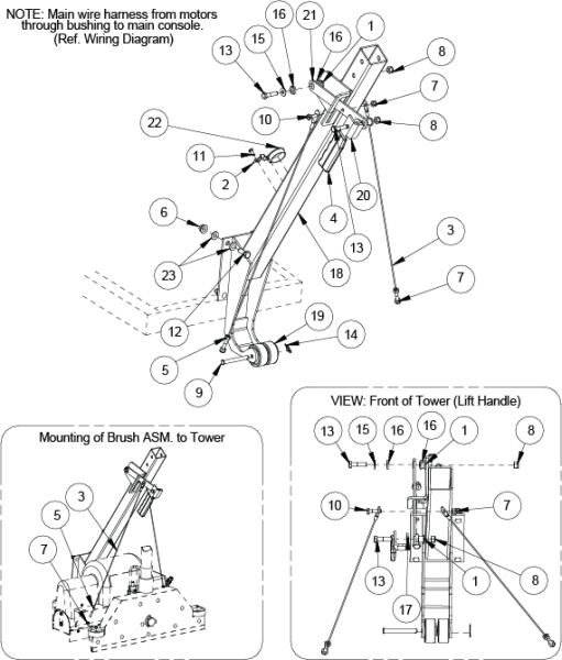 KÄRCHER Professional Ersatzteile Bodenreiniger BRC 46/76 W 1.008-605.0 LIFT LEVER AND LOWER TOWER