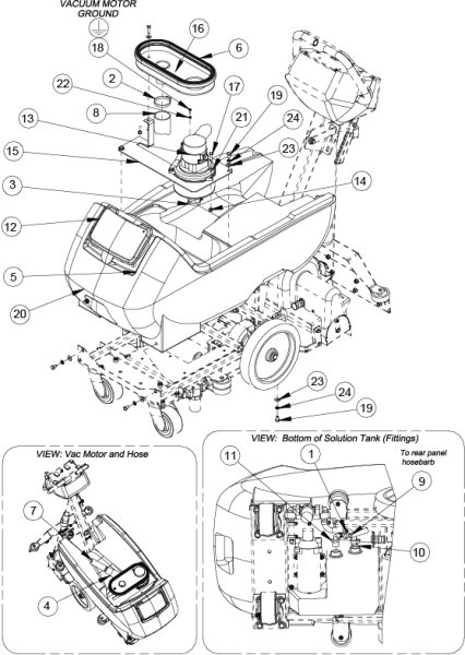 KÄRCHER Professional Ersatzteile Bodenreiniger BRC 46/76 W 1.008-605.0 SOLUTION TANK
