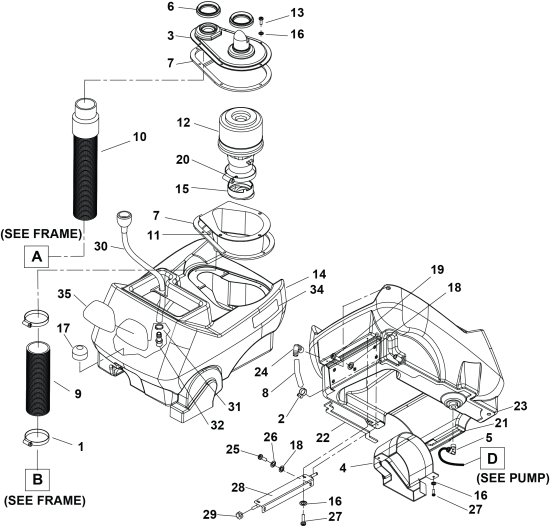 KÄRCHER Professional Ersatzteile Bodenreiniger 115V ADMIRAL 8 1.008-017.0 SOLUTION TANK