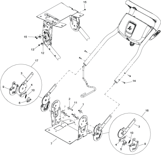 KÄRCHER Professional Ersatzteile Bodenreiniger CLIPPER DUO 16 120 VAC 1.008-048.0 HANDLE BRACKET