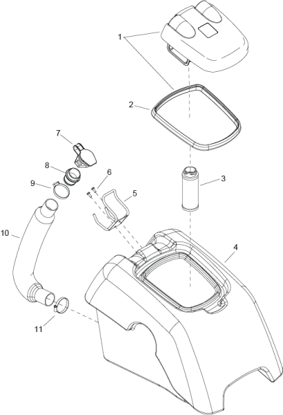 KÄRCHER Professional Ersatzteile Bodenreiniger CLIPPER DUO 16 120 VAC 1.008-048.0 RECOVERY TANK
