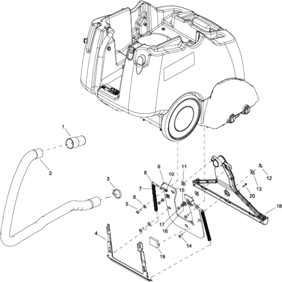 KÄRCHER Professional Ersatzteile Bodenreiniger CLIPPER DUO 16 120 VAC 1.008-048.0 VACUUM SHOE MOUNTING