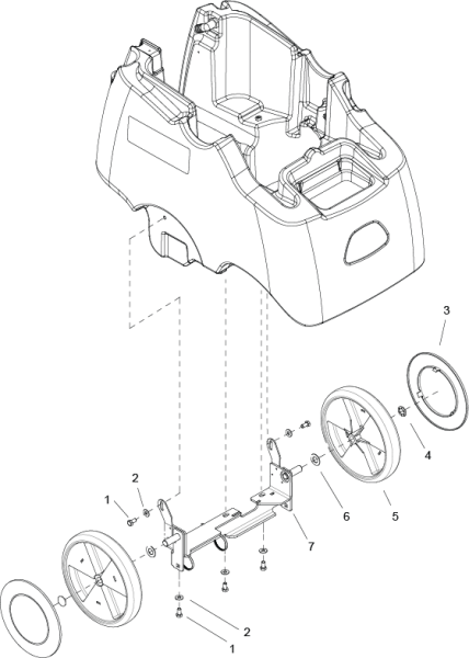 KÄRCHER Professional Ersatzteile Bodenreiniger CLIPPER DUO 16 120 VAC 1.008-048.0 WHEEL & AXLE
