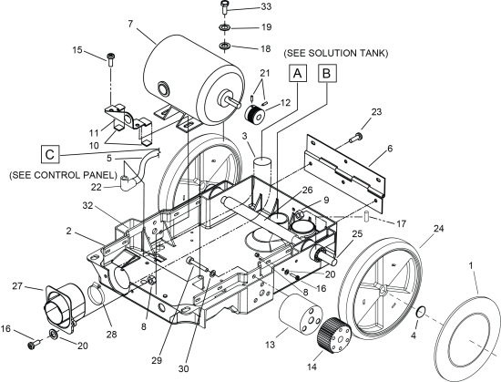 KÄRCHER Professional Ersatzteile Bodenreiniger NLA 230V CLIPPER 12 1.008-026.0 FRAME