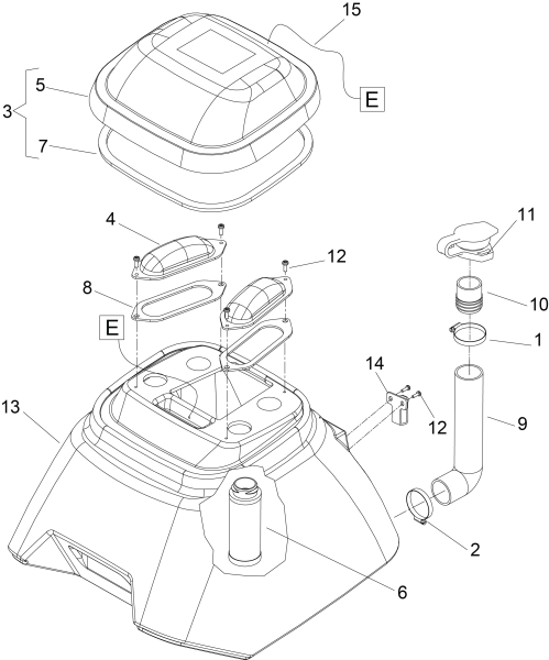 KÄRCHER Professional Ersatzteile Bodenreiniger NLA 230V CLIPPER 12 1.008-026.0 RECOVERY TANK