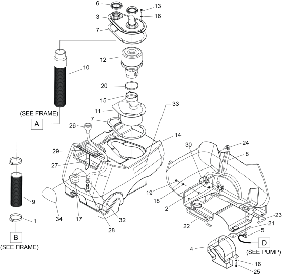 KÄRCHER Professional Ersatzteile Bodenreiniger NLA 230V CLIPPER 12 1.008-026.0 SOLUTION TANK