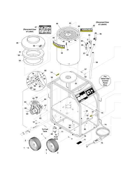 KÄRCHER Professional Ersatzteile Hochdruckreiniger Heisswasser HDS 3.5/20 EA CAGE AC VRTICAL OIL FIRED 1.575-513.0 CAGE ASSEMBLY