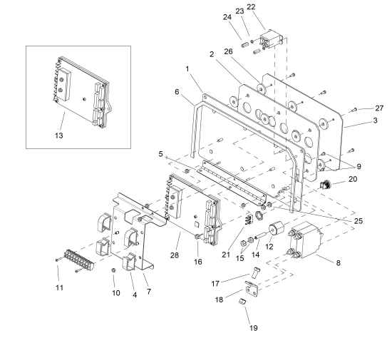 KÄRCHER Professional Ersatzteile Bodenreiniger CHARIOT iEXTRACT 26 DUO OFF AISLE 1.006-178.0 CONTROL PANEL LOWER WITH OFF AISLE