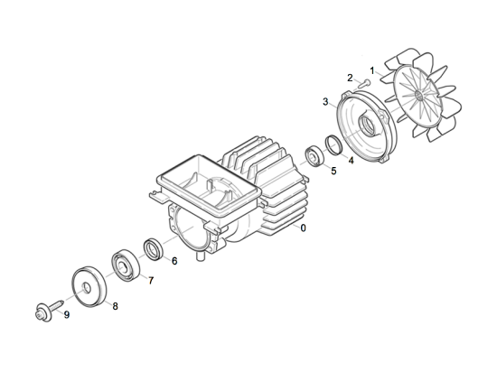 KÄRCHER Professional Ersatzteile Hochdruckreiniger Kaltwasser HD 585 Profi Plus 9.398-238.0 Motor