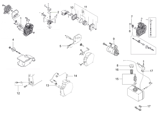 KÄRCHER Professional Ersatzteile Kehrmaschinen KM 125 Konfiguration 125/130  Dieselmotor Yanmar L100V 1.280-150.2