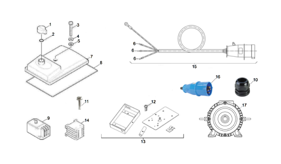 KÄRCHER Professional Ersatzteile Hochdruckreiniger Kaltwasser HD 12/15 MAXI 1.944-976.0 Motor + E-Kasten