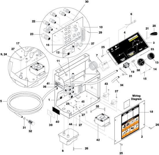 KÄRCHER Professional Ersatzteile Hochdruckreiniger Heisswasser HDS 5.0/32 Pe Cage 1.575-616.0 CONTROL BOX