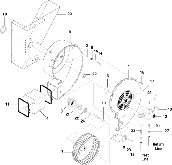KÄRCHER Professional Ersatzteile Hochdruckreiniger Heisswasser HDS 5.0/32 Pe Cage 1.575-616.0 BLOWER