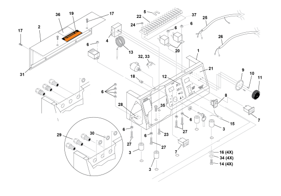 KÄRCHER Professional Ersatzteile Hochdruckreiniger Heisswasser HDS 5.6/35 1123CC 1.110-622.0 CONTROL BOX