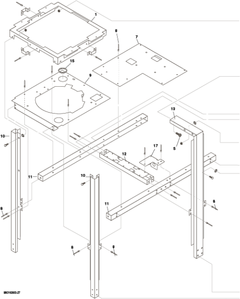 KÄRCHER Professional Ersatzteile Hochdruckreiniger Heisswasser HDS 5.0/30 Ec ST LP 440V 3ph 1.109-784.0 Frame