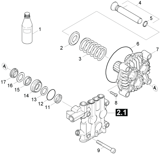 KÄRCHER Professional Ersatzteile Hochdruckreiniger Heisswasser HDS 4.0/22 Ea ST NG 220V 1ph 1.109-722.0 PISTON & SEALS HDS 5.0/30