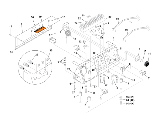KÄRCHER Professional Ersatzteile Hochdruckreiniger Heisswasser SSD-603569E SHARK 1123CC 1.110-620.0 Control Box
