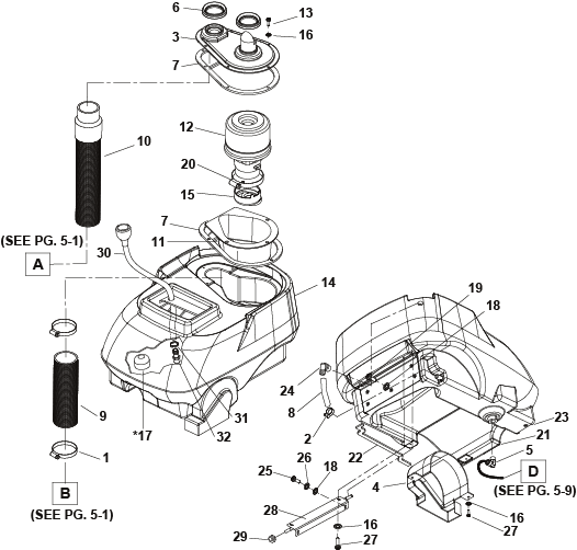 KÄRCHER Professional Ersatzteile Bodenreiniger NLA BRC 46/38 C (115V) 1.008-054.0 SOLUTION TANK ASSEMBLY