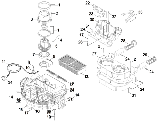 KÄRCHER Professional Ersatzteile Sauger NT 75/2 Tact² Me 9.398-687.0 Turbine aus Zusaugung