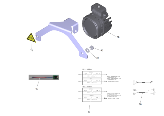 KÄRCHER Professional Ersatzteile Bodenreiniger B 250 R 1.480-231.2 Arbeitsbeleuchtung LED B250R