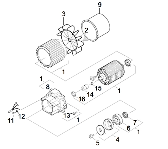 KÄRCHER Ersatzteile Hochdruckreiniger K 340 SM PLUS *SCHUKO 9.398-235.0-A Motor