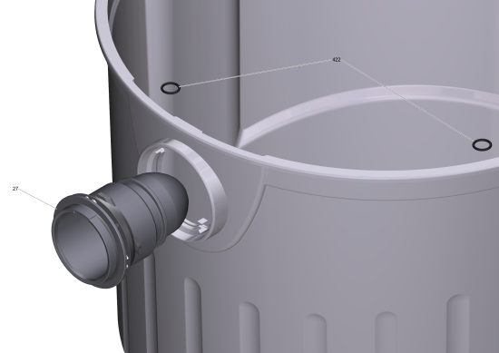 KÄRCHER Professional Ersatzteile Sauger NT 65/2 Ap EU 1.667-291.0 Behaelter kpl. fuer Ersatz 65l
