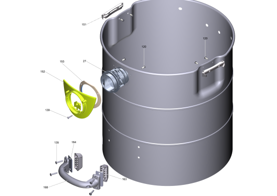 KÄRCHER Professional Ersatzteile Sauger NT 75/2 Ap Me Tc EU 1.667-292.0 Behaelter Metall fuer Ersatz 75l