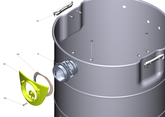 KÄRCHER Professional Ersatzteile Sauger NT 65/2 Ap Me EU 1.667-299.0 Behaelter Metall fuer Ersatz 65l