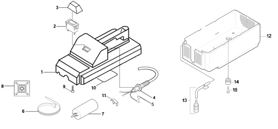 KÄRCHER Professional Ersatzteile Hochdruckreiniger Kaltwasser HD 555 9.398-380.0 Elektro Kiste + Chassi