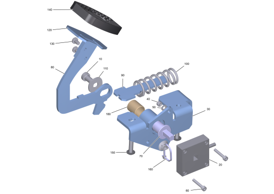 KÄRCHER Professional Ersatzteile Bodenreiniger B 110 R Bc Dose+SSD+Fleet+R75 1.161-413.0 Fahrpedal kpl.