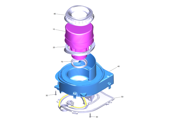 KÄRCHER Professional Ersatzteile Bodenreiniger B 110 R Bc Dose+SSD+Fleet+D75 1.161-414.0 Turbine Kapsel geschaeumt