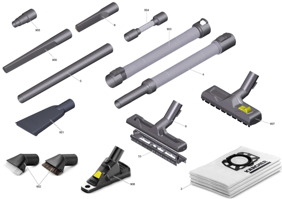 KÄRCHER Ersatzteile Nasstrockensauger KWD 2 S V-15/4/18 (BSY) *EU 1.628-425.0 KWD 2 S V-15/4/18 (BSY) *EU